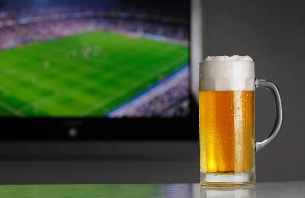 stock image Football & Beer