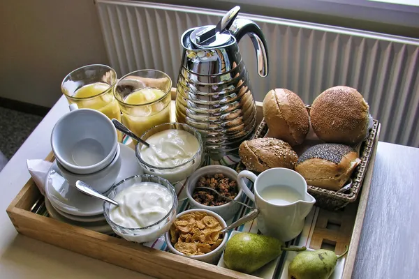 오 덴 세, 덴마크, 8 월 200에서에서 아침 식사 — 스톡 사진