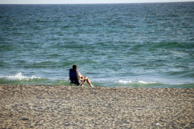 Relaxing at the Beach, West Palm Beach, clipart