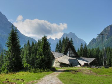 Dolomites Church, Sappada, Italy clipart