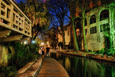 San Antonio by Night, Texas, U.S.A. clipart