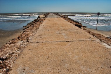 Jetty in Galveston, Texas, 2008 clipart