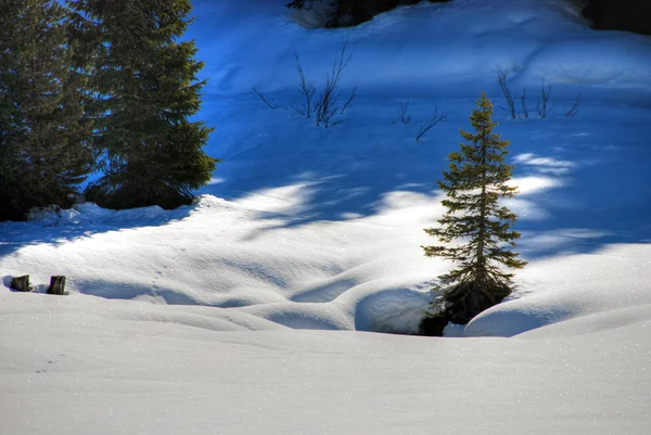 Alpy zimą, Dolomity, Włochy, 2007 — Zdjęcie stockowe