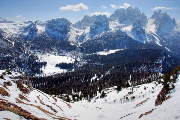 アルプス、ドロミテ、イタリア、平成 19 年冬 — ストック写真