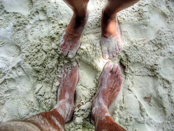 Füße am Strand, Koh Samui, Thailand, — Stockfoto