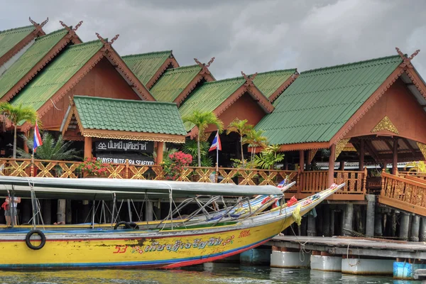 Fischerdorf, Krabi, Thailand, Augu — Stockfoto