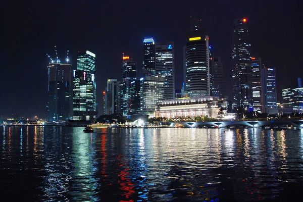Noite em Singapura, Agosto de 2007 — Fotografia de Stock