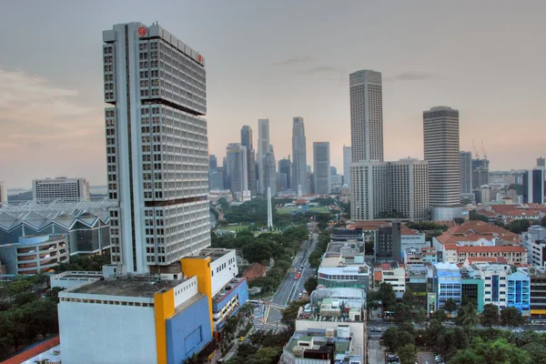 Uitzicht vanaf de warme lucht ballon, Singapore — Stockfoto