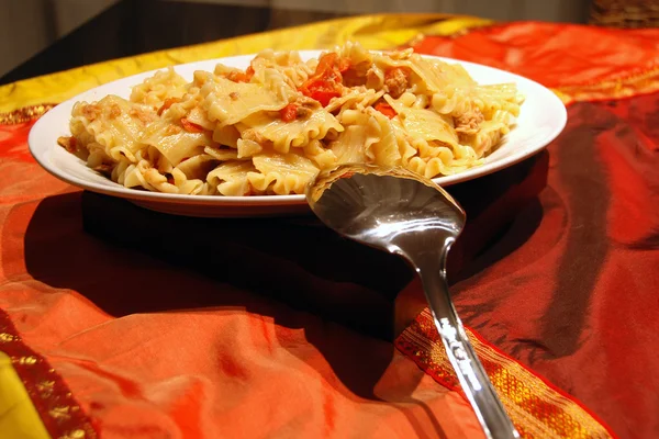 Stock image Tuna Pasta, Italian Table, December 2007