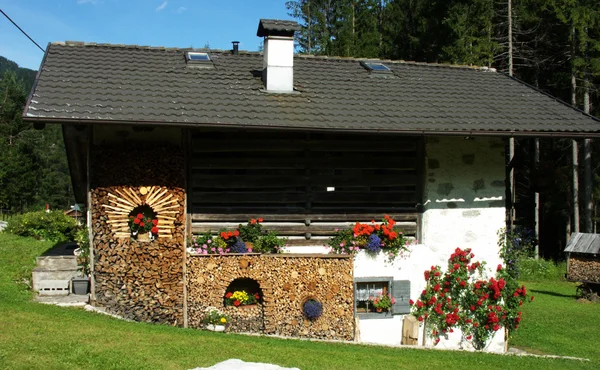 Dolomites House, Sappada, Italy, July 2 — Stock Photo, Image