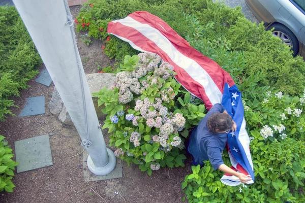 Bandiera americana a Martha's Vineyard — Foto Stock