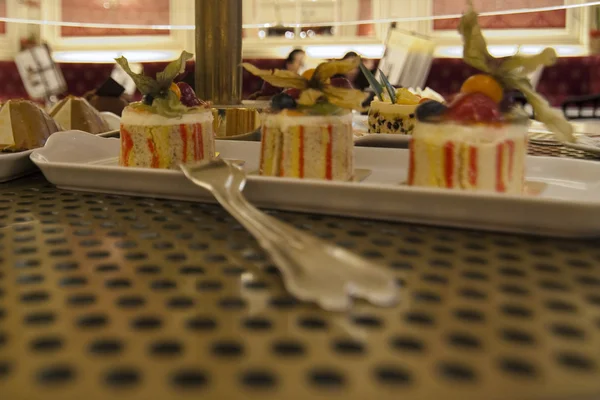 Cake in een café vienna — Stockfoto