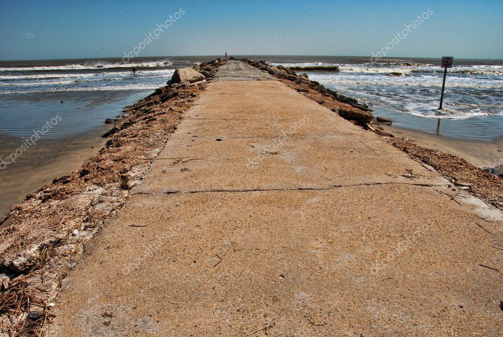 Jetty in Galveston, Texas, 2008 — Stock Photo © jovannig #1259611