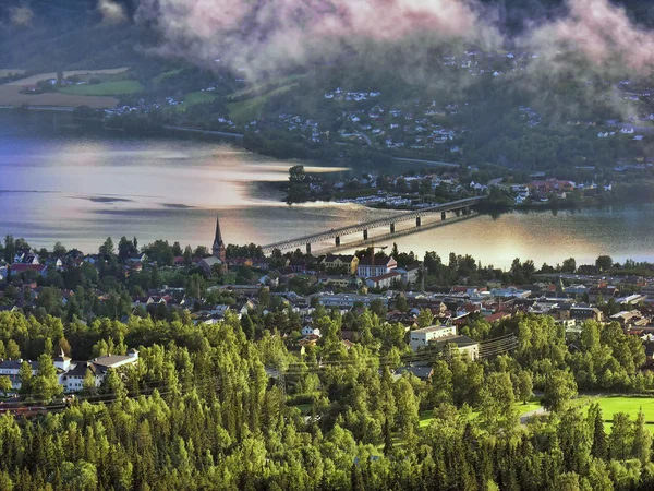 Kırsal Lillehammer, Norveç — Stok fotoğraf