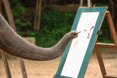 Elephant Show, Changmai, Thailand clipart