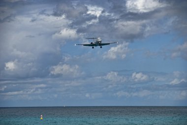 Maho bay, saint maarten kenarı, Antilleri