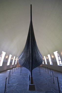 Old Viking Ship exposed in a Oslo Museum clipart