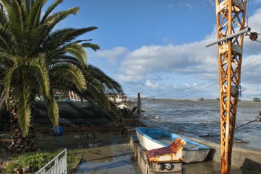 marina di pisa fırtınada detay