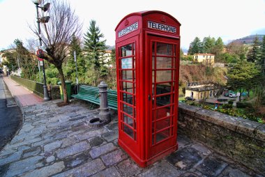 Red Phone Booth, Barga, Italy clipart