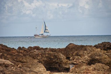 Sahil saint maarten Adası