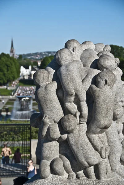 Detalle de Escultura en un Parque de Oslo — Foto de Stock
