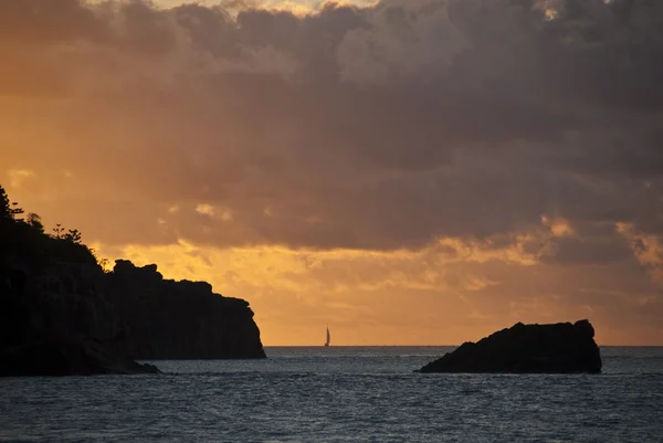 Solnedgång i whitsunday islands — Stockfoto