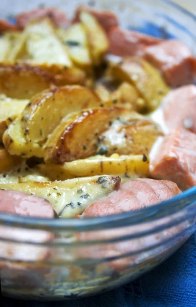 Zalm aardappel casserole — Stockfoto