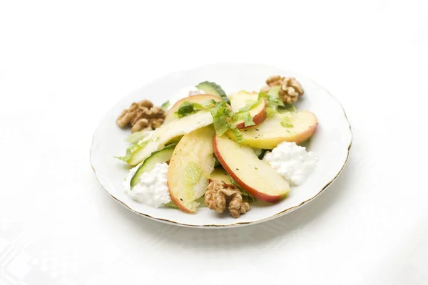 Waldorf salad with cottage cheese — Stock Photo, Image