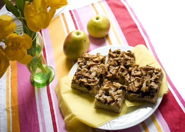 Apple pie with streusel — Stock Photo, Image