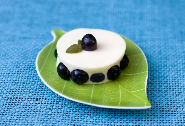 Dessert med blåbär — Stockfoto