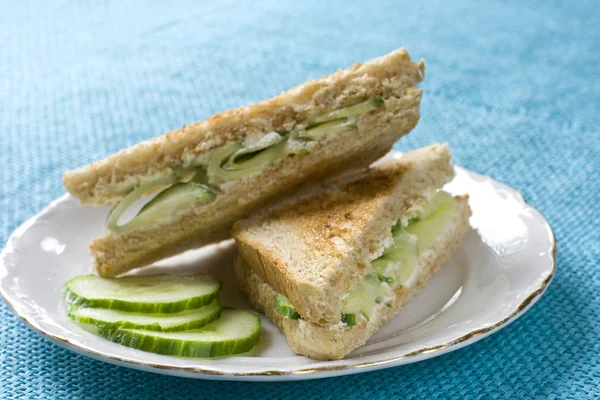 Uborka szendvics — Stock Fotó