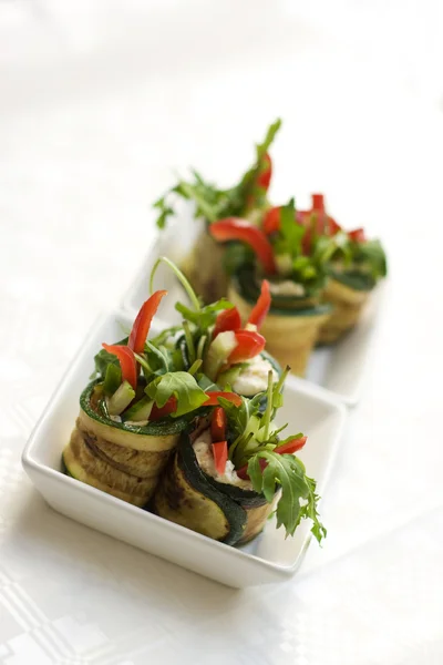 stock image Zucchini salad rolls with cheese