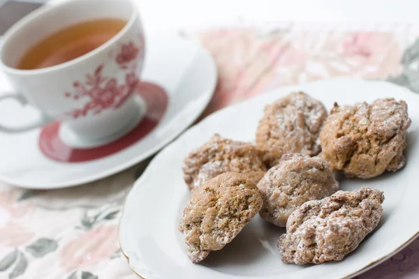 stock image Cookies and a cup of tea