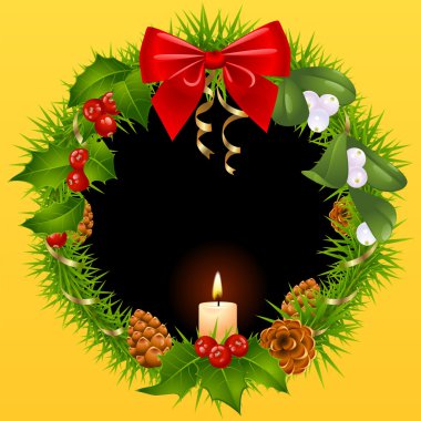 Christmas wreath clipart