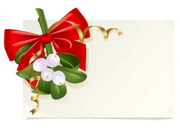 Karácsonyi kártya dekorációval — Stock Vector