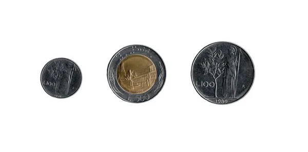 Monedas italianas — Foto de Stock
