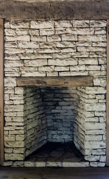 Stone Fireplace — Stock Photo, Image