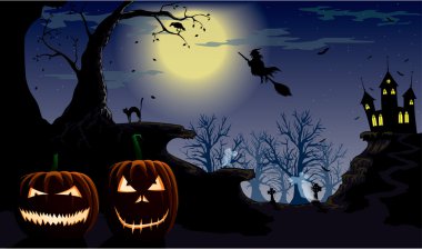 Halloween night clipart