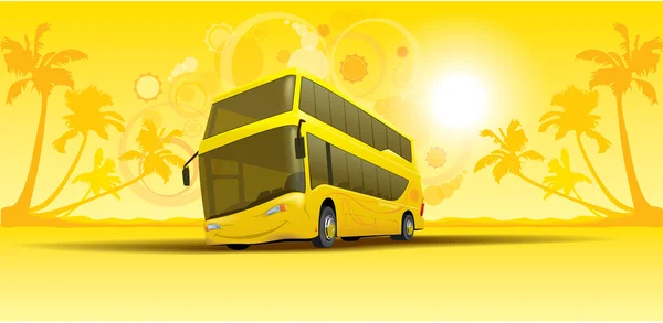 Vacances bus d'été — Image vectorielle