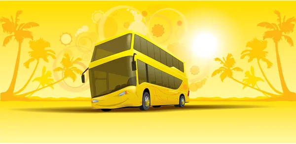 Λεωφορείο καλοκαίρι διακοπές — Διανυσματικό Αρχείο