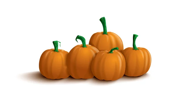 Fresh pumpkins — Stock Vector