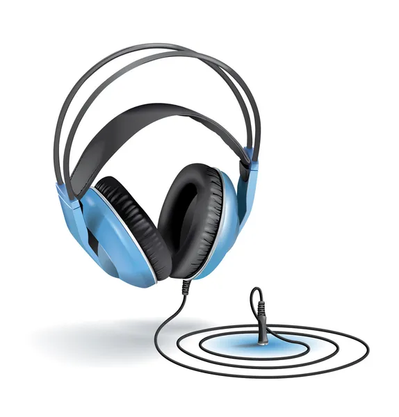 Ακουστικά με ένα καλώδιο — Διανυσματικό Αρχείο