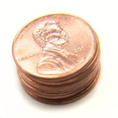 beyaz izole amerikan sent - penny