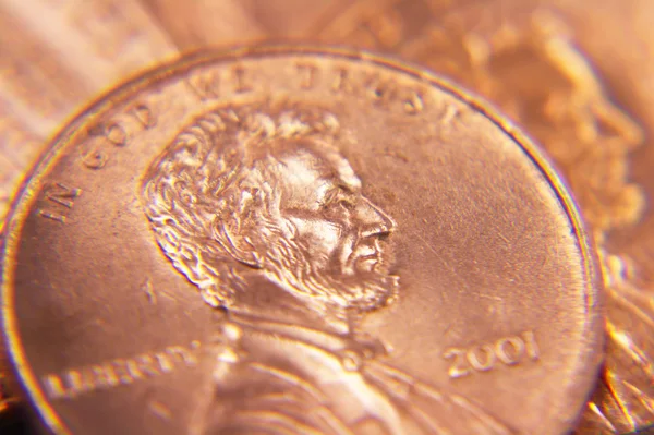 Американские центы - пенни — стоковое фото
