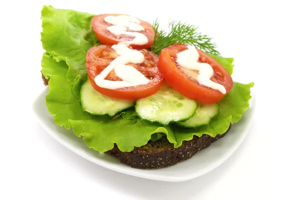Taze sebze ile sandviç — Stok fotoğraf