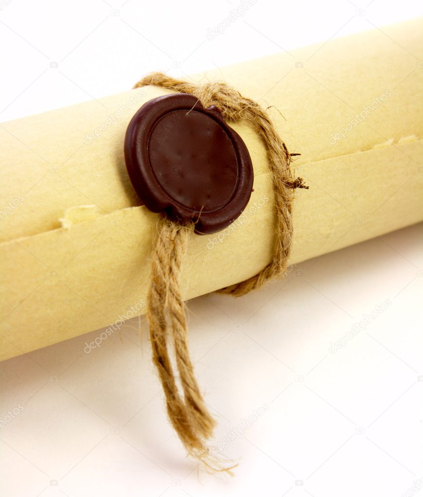 Vintage paper with sealing wax