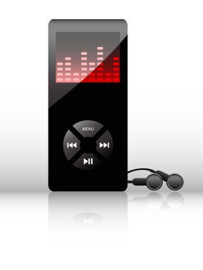 Vector mp3 player clipart