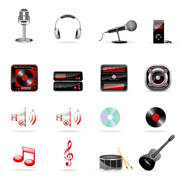 Ícones de música —  Vetores de Stock