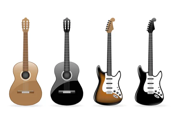 Векторные гитары — стоковый вектор
