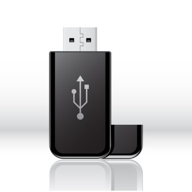Vector USB flash drive clipart